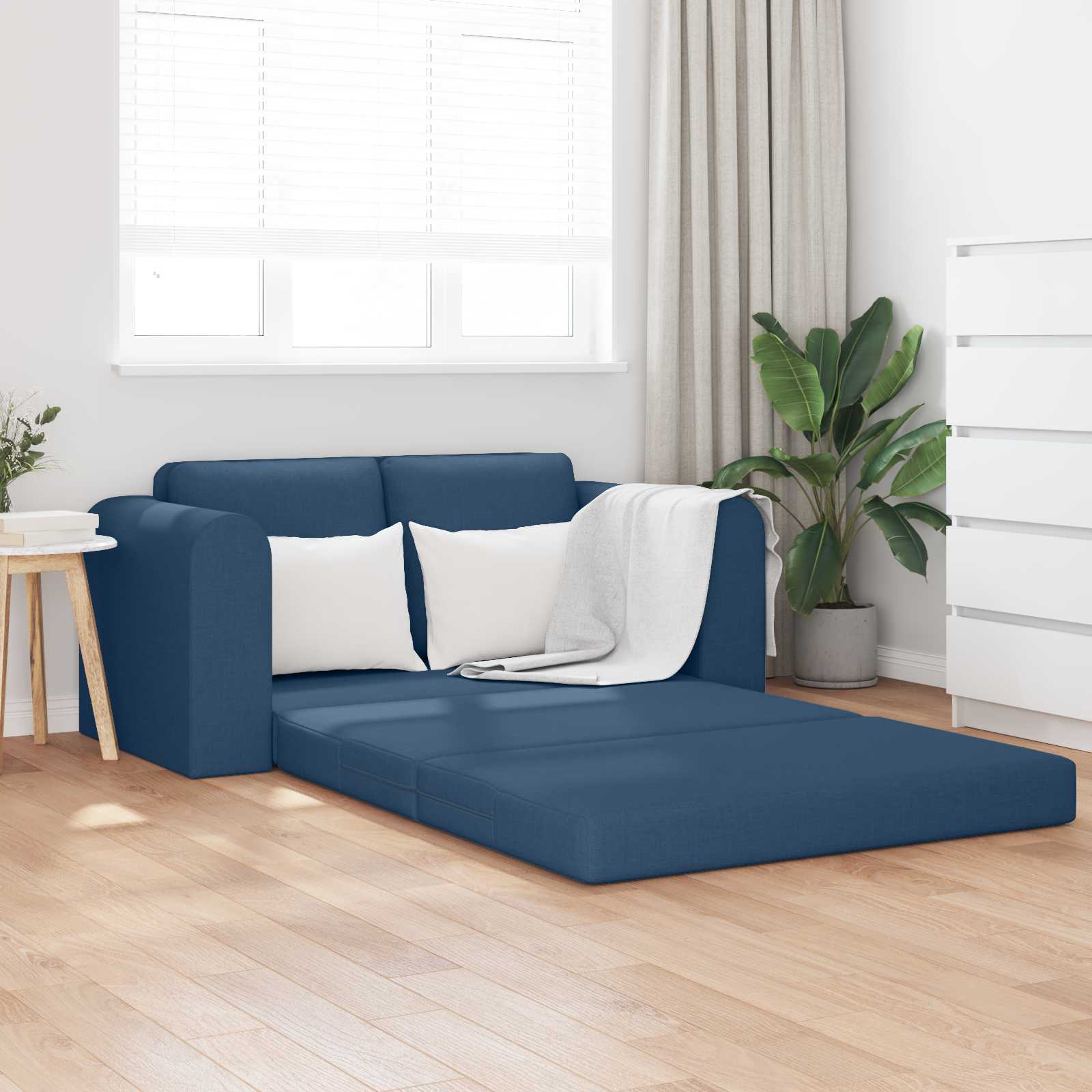 Thumbnail - vidaXL Schlafsofa 60cm Blau Stoff