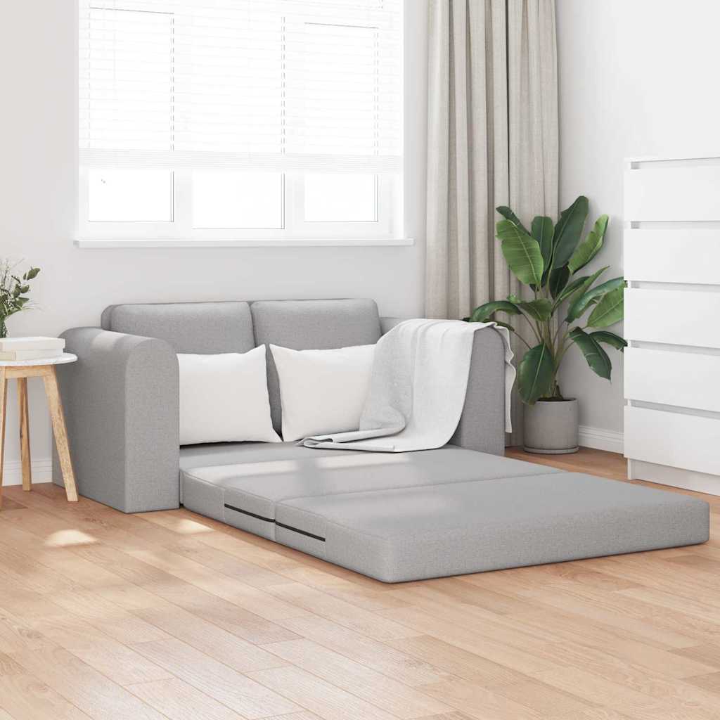 põrandadiivanvoodi 2-in-1 hall 148x71x83 cm kangas