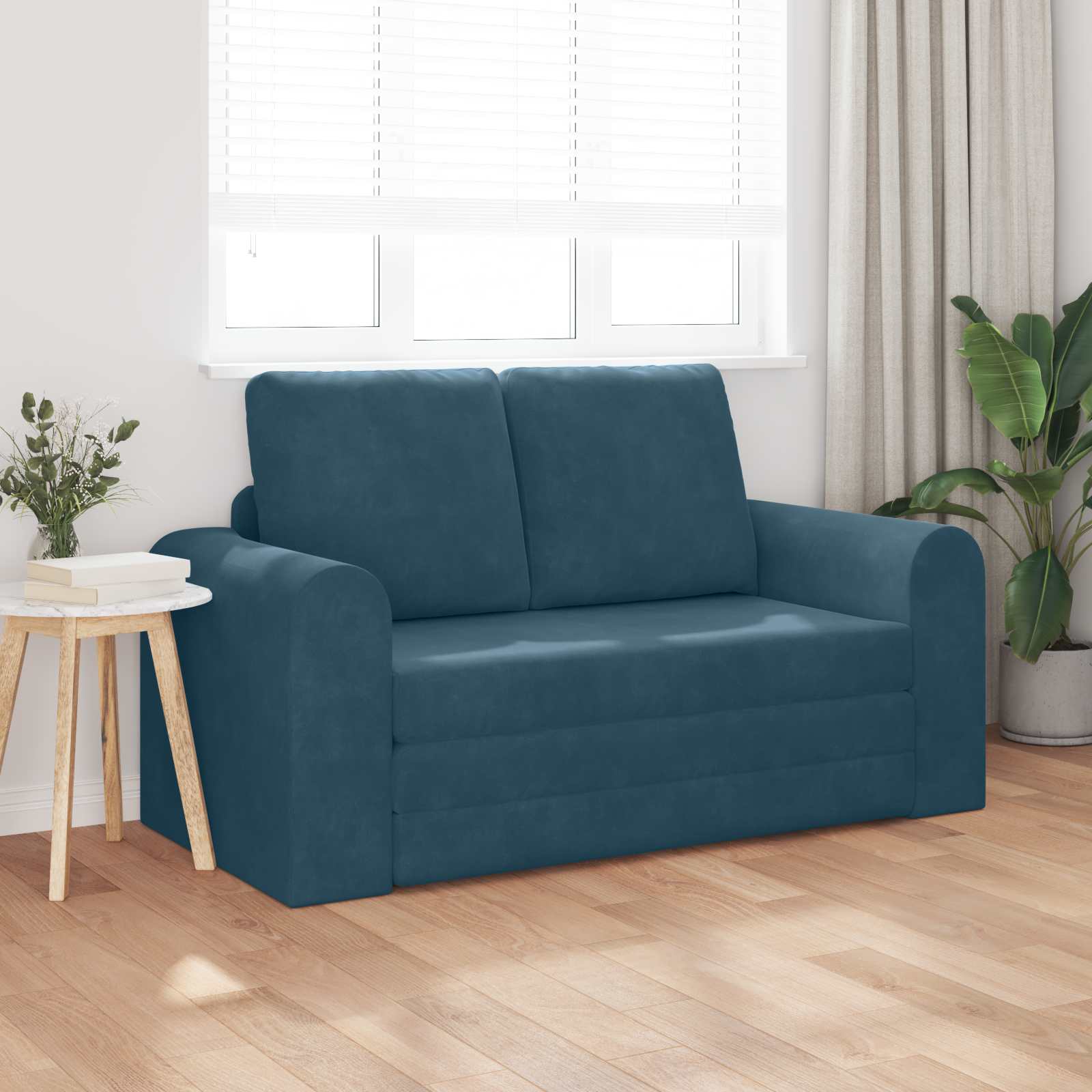 Thumbnail - vidaXL Schlafsofa Blau 148 x 71 x 83 cm Samt