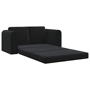 Pohovka na spaní 60cm Černá samet - obrázek 4