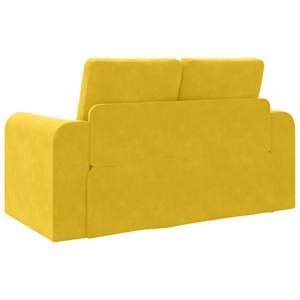 Pohovka na spaní 60cm Žlutá samet - obrázek 7