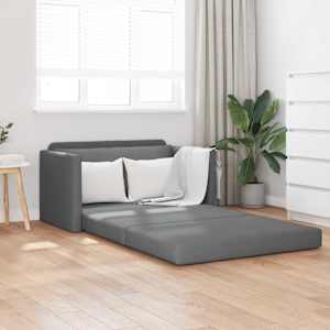 Pohovka na spaní 110cm Tmavě šedá textil - obrázek 1
