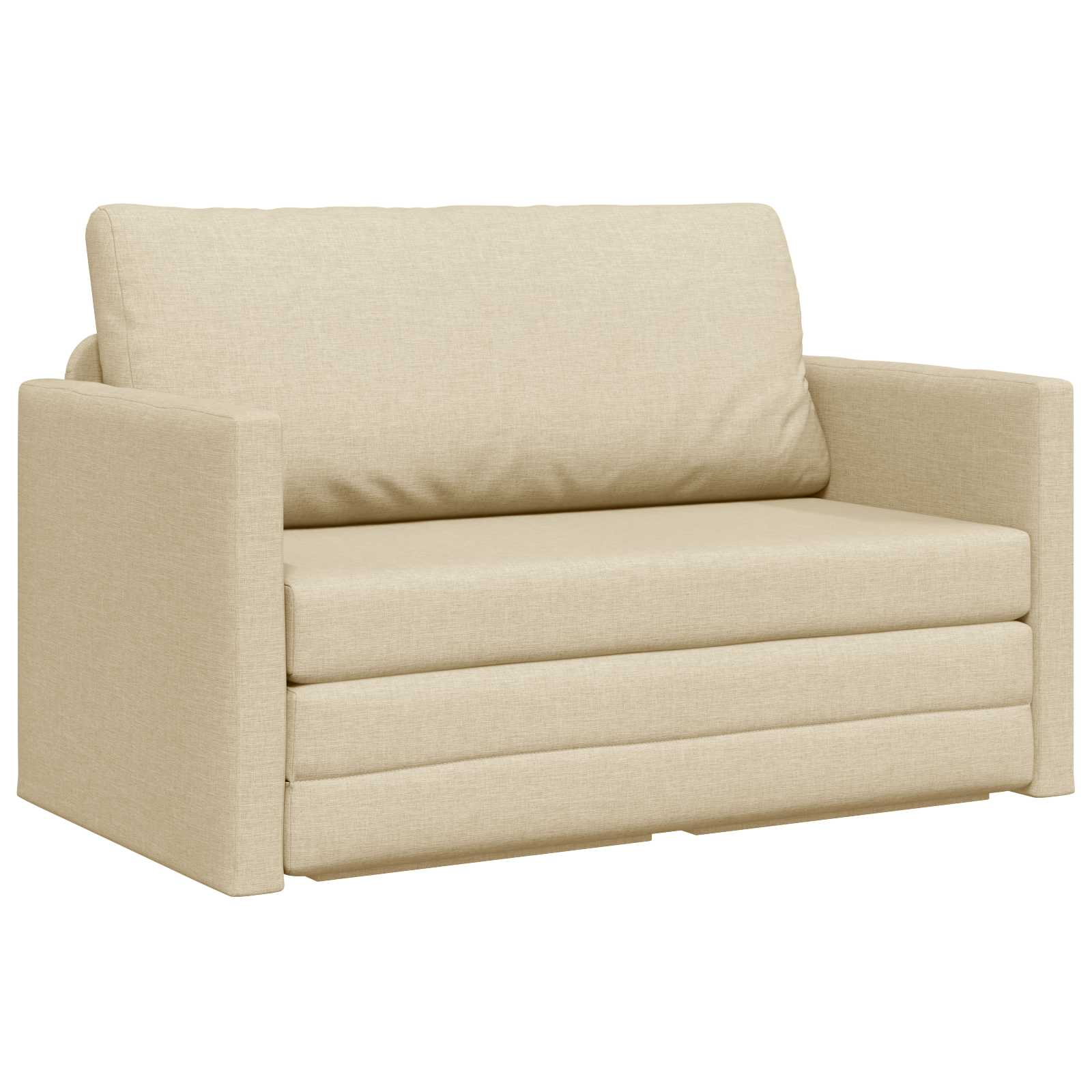 Thumbnail - vidaXL Schlafsofa 110cm Creme Stoff