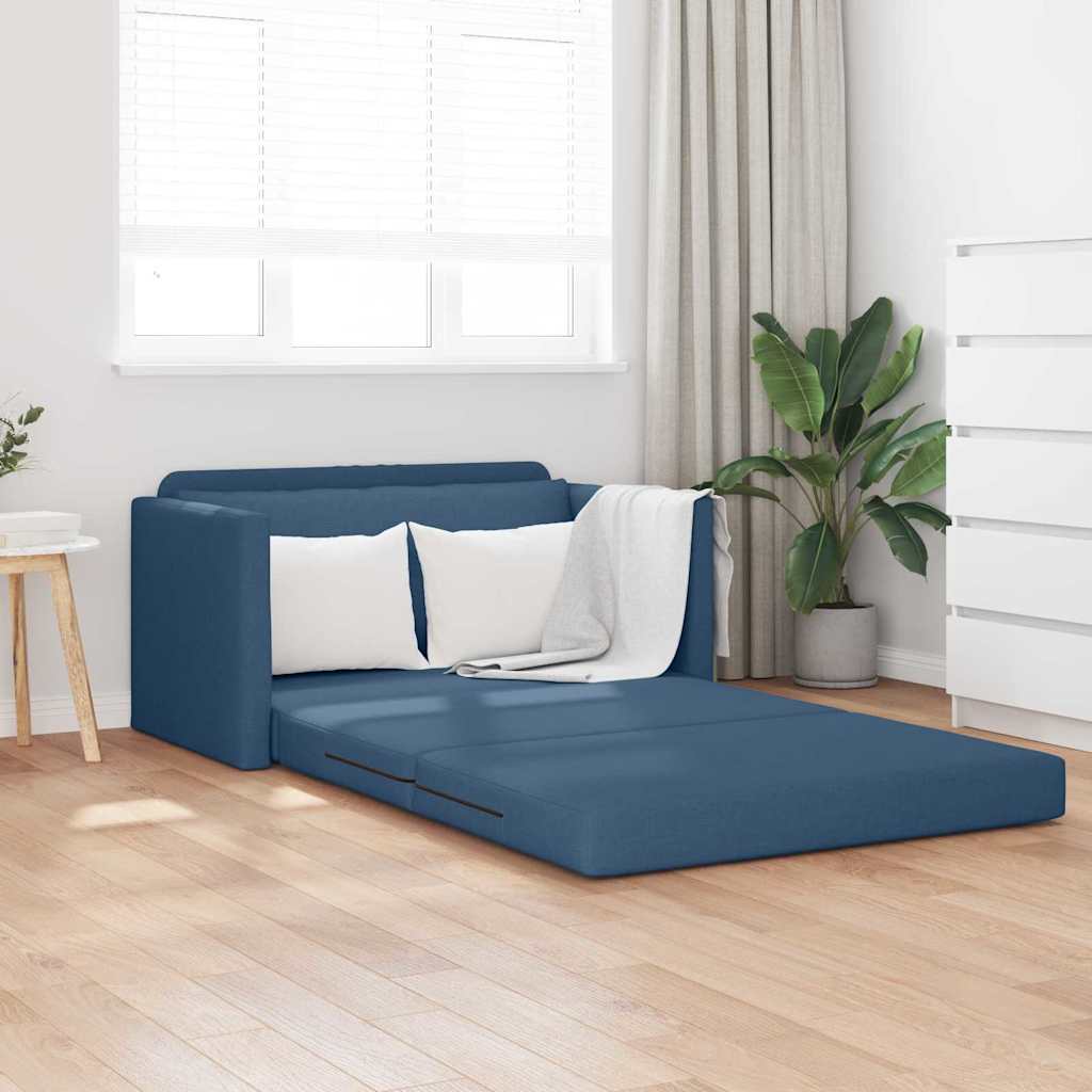 Põrandadiivan 2-in-1 Sinine 124x71x78 cm Kangas