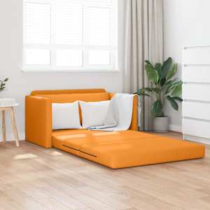 Sofa postelja 110cm Temno rumena blago
