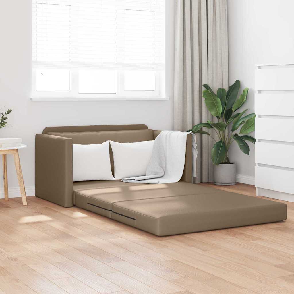 vidaXL Sofa Bett Cappuccino 124 x 71 x 78 cm Kunstleder