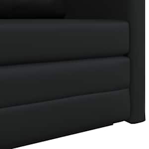 Pohovka na spaní 110cm Černá Umělá kůže - obrázek 9