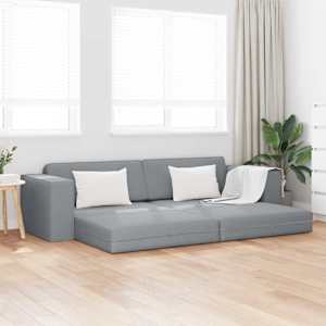 Sofa postelja Svetlo siva 245 x 78 x 77 cm blago