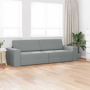 Pohovka na spaní 200cm Světle šedá textil - obrázek 3