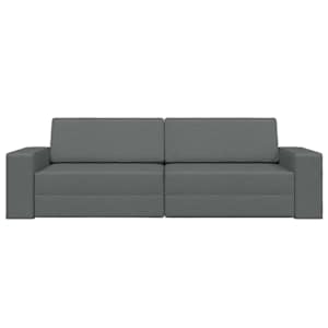 Pohovka na spaní 200cm Tmavě šedá textil - obrázek 5