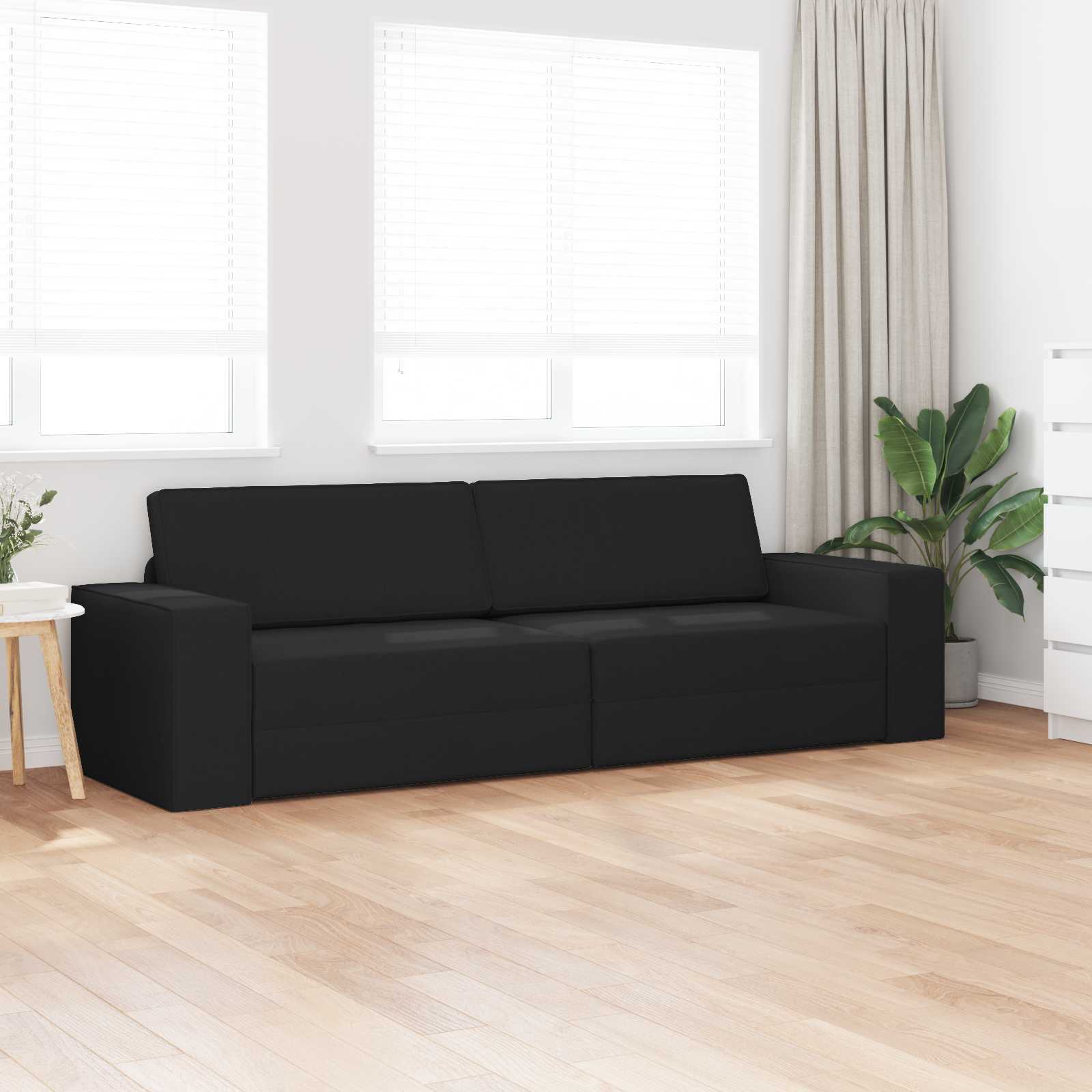 Thumbnail - vidaXL Schlafsofa 200cm Schwarz Stoff