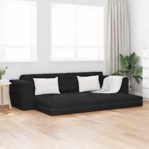 Sofa postelja Črna 245 x 78 x 77 cm blago