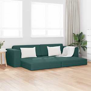 Sofa postelja Temno zelena 245 x 78 x 77 cm blago