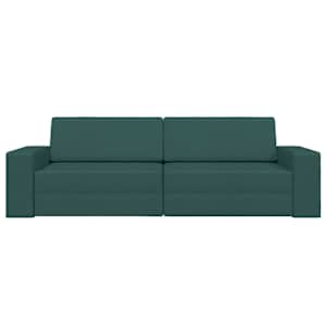 Pohovka na spaní 200cm Tmavě zelená textil - obrázek 5