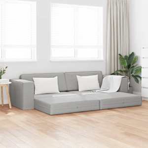 Sofa postelja Oblačno siva 245 x 78 x 77 cm blago