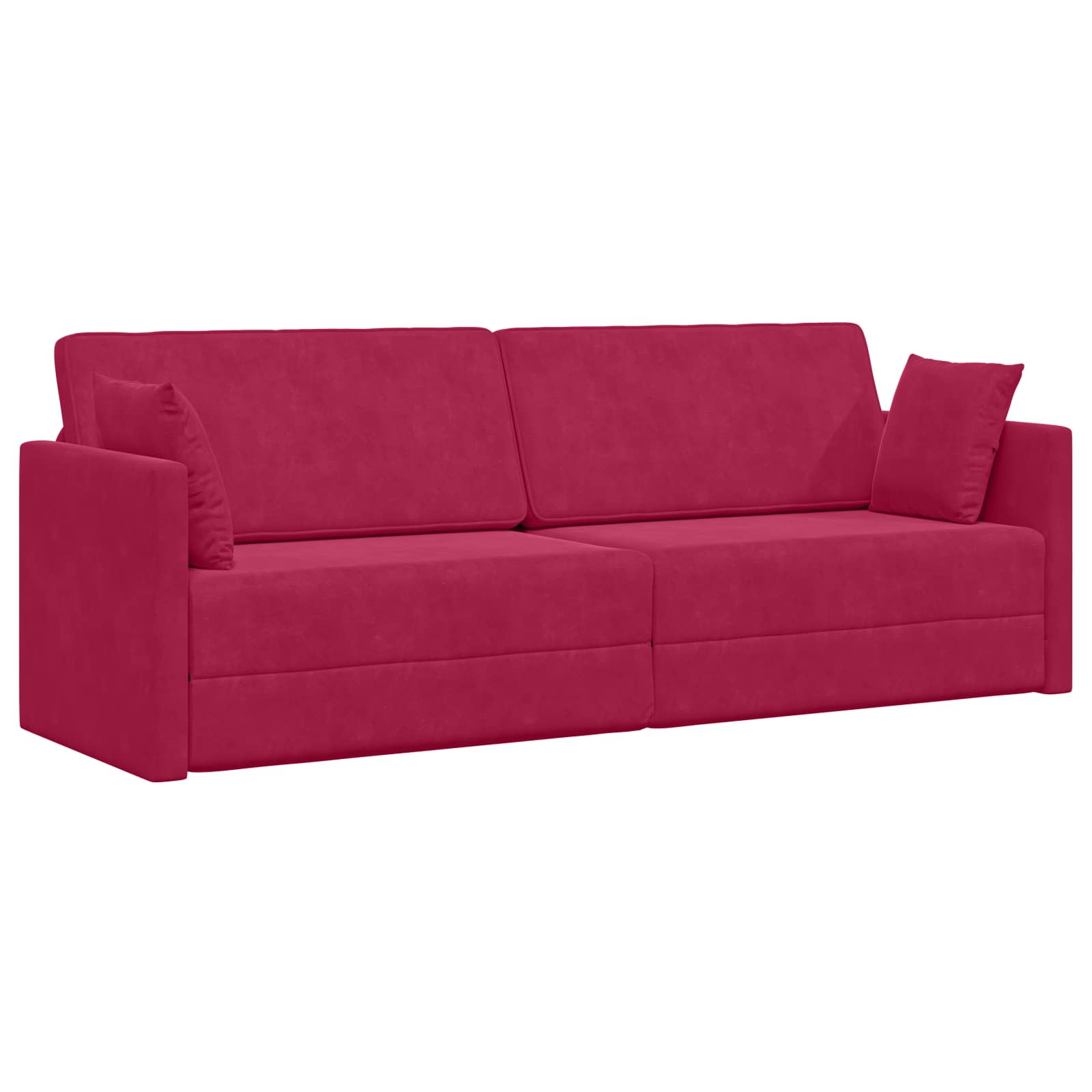 Thumbnail - vidaXL Boden-Sofa-Bett 200cm Weinrot Samt