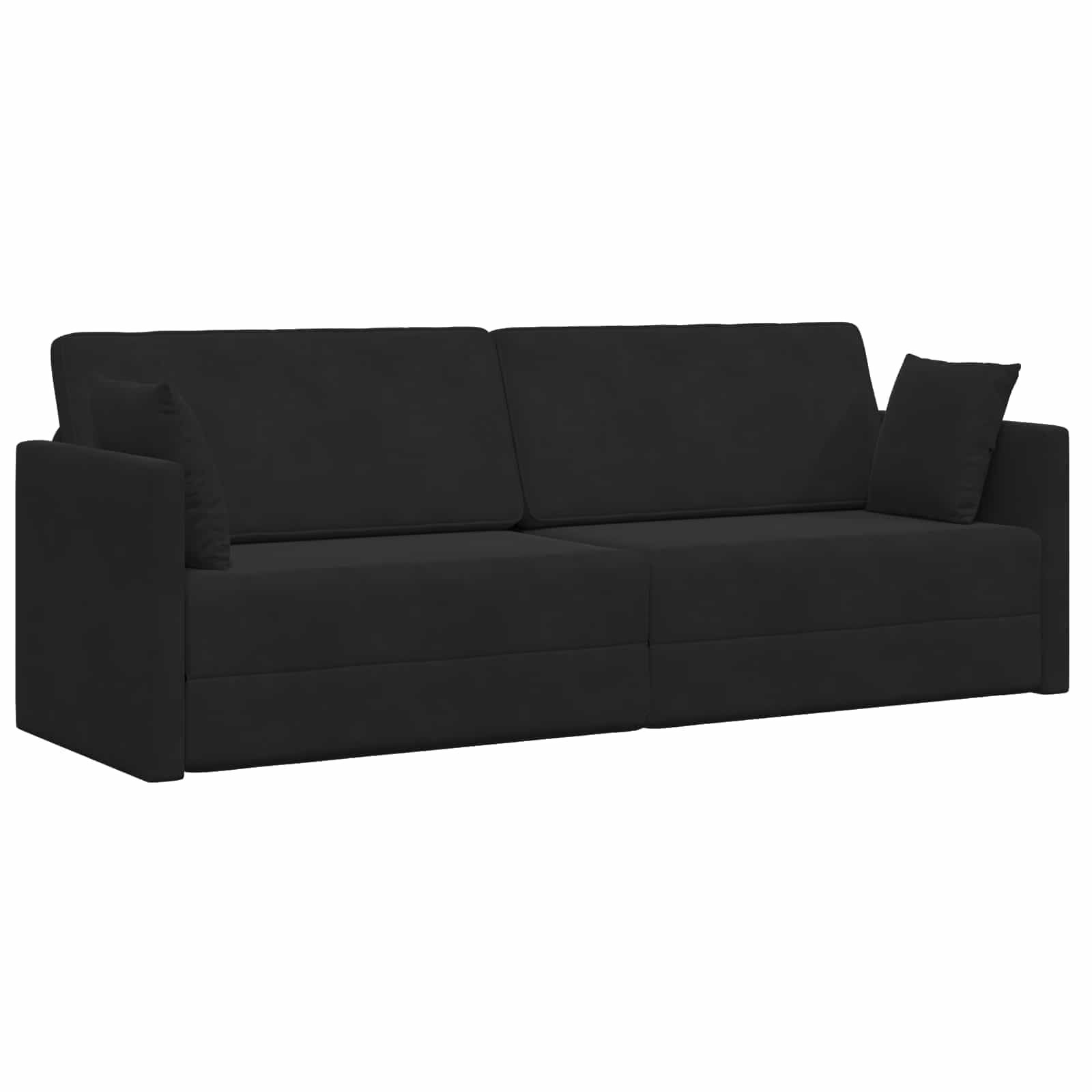 Thumbnail - vidaXL Boden-Sofa-Bett 200cm Schwarz Samt