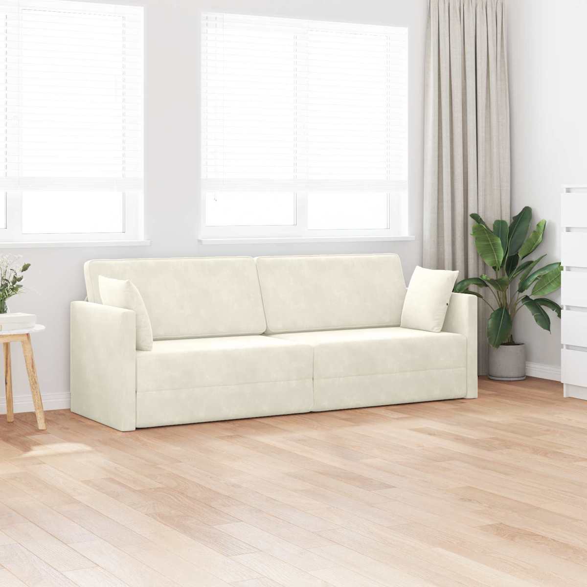 Gulvsovesofa 213 x 70 x 77 cm Fløjl - Billede 3
