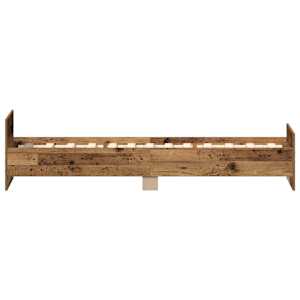 Rám postele bez matrace Staré dřevo 90x190cm Technické dřevo - obrázek 6