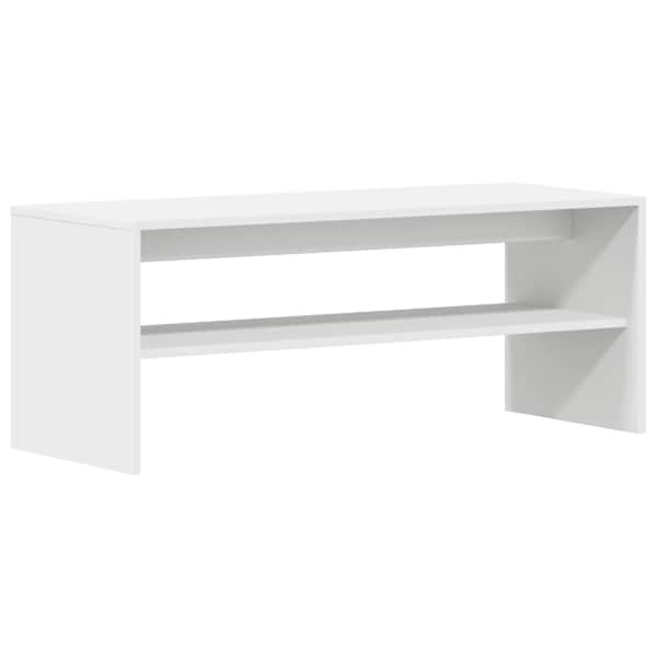 vidaXL telerikapp, valge, 100 x 40 x 40 cm, puitlaastplaat