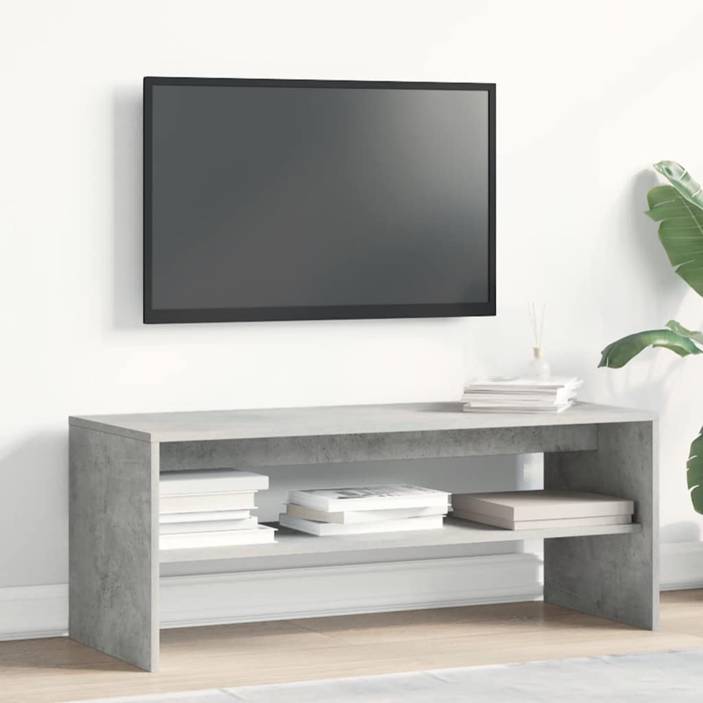 vidaXL Tv-meubel 100x40x40 cm bewerkt hout betongrijs afbeelding