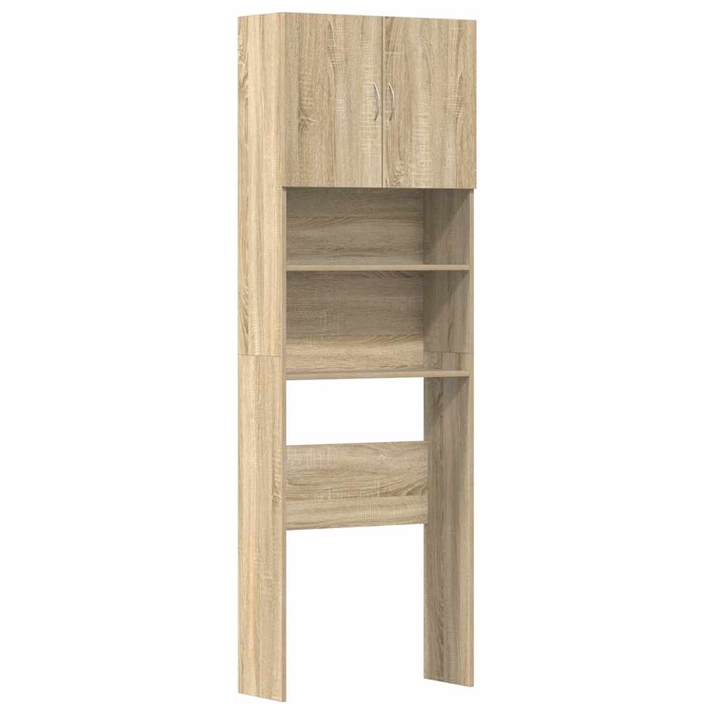 vidaXL Skříňka nad pračku dub sonoma 64 x 24 x 190 cm kompozitní dřevo