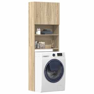 Skříňka nad pračku dub sonoma 64 x 24 x 190 cm kompozitní dřevo - obrázek 1