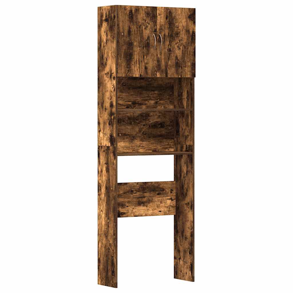 vidaXL Skříňka na pračku Smoked Oak 64x24x190 cm Dřevěná konstrukce