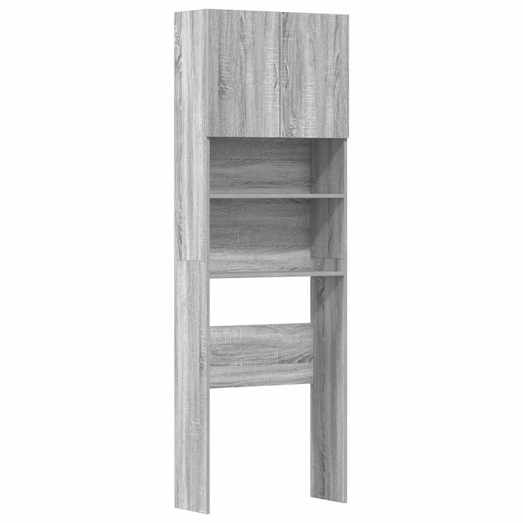 vidaXL Skříňka na pračku Grey Sonoma 64x24x190 cm Dřevěná konstrukce