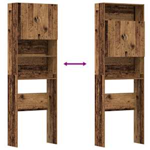Skříňka na pračku Old Wood 64x24x190 cm Dřevěná konstrukce - obrázek 9
