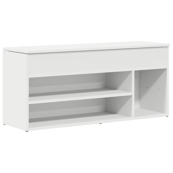 vidaXL Kingapink Valge 102x30,5x45 cm Engineered Wood