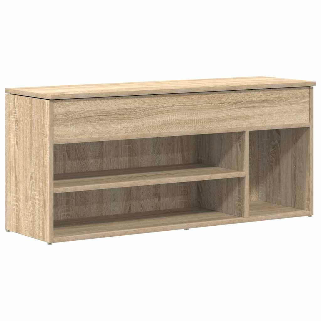 vidaXL lavica na topánky dub sonoma 102x30,5x45 cm umelé drevo