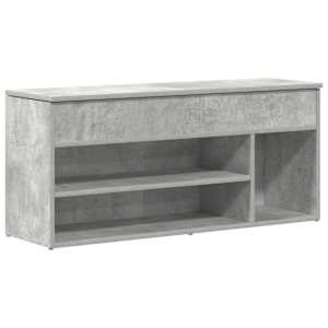 vidaXL jalatsipink, betoonhall, 102x30,5x45 cm, tehispuit
