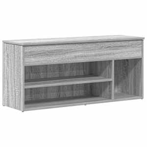 Botník šedý sonoma 102x30,5x45 cm kompozitní dřevo - obrázek 2