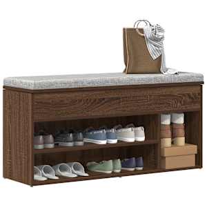 Lavice s botníkem hnědý dub 102x30,5x45 cm kompozitní dřevo - obrázek 1