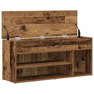 Botník old wood 102x30,5x45 cm kompozitní dřevo - obrázek 8