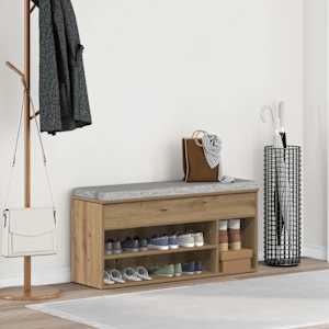 Botník dub artisan 102x30,5x45 cm kompozitní dřevo - obrázek 3