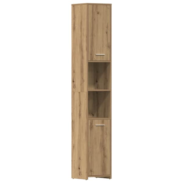 vidaXL vannitoakapp Artisan tamm 30x30x183,5 cm insenerpuit