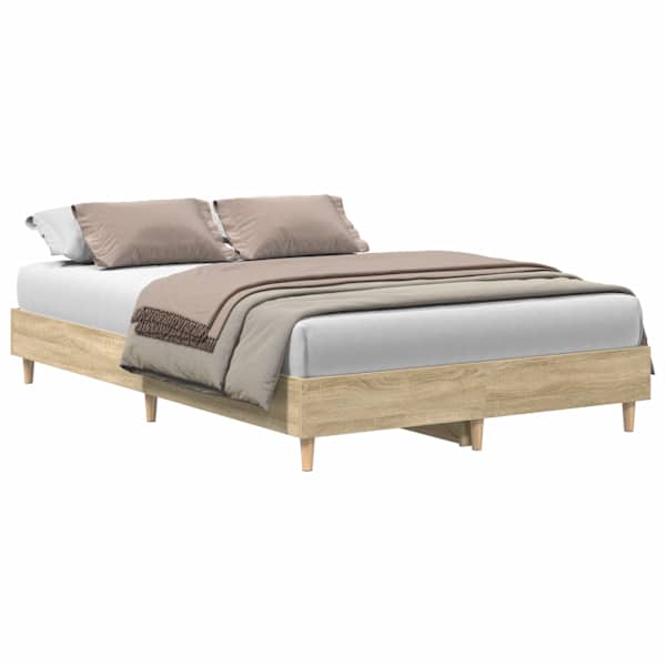 vidaXL voodiraam ilma madratsita, sonoma tamm 120x200 cm, tehispuit