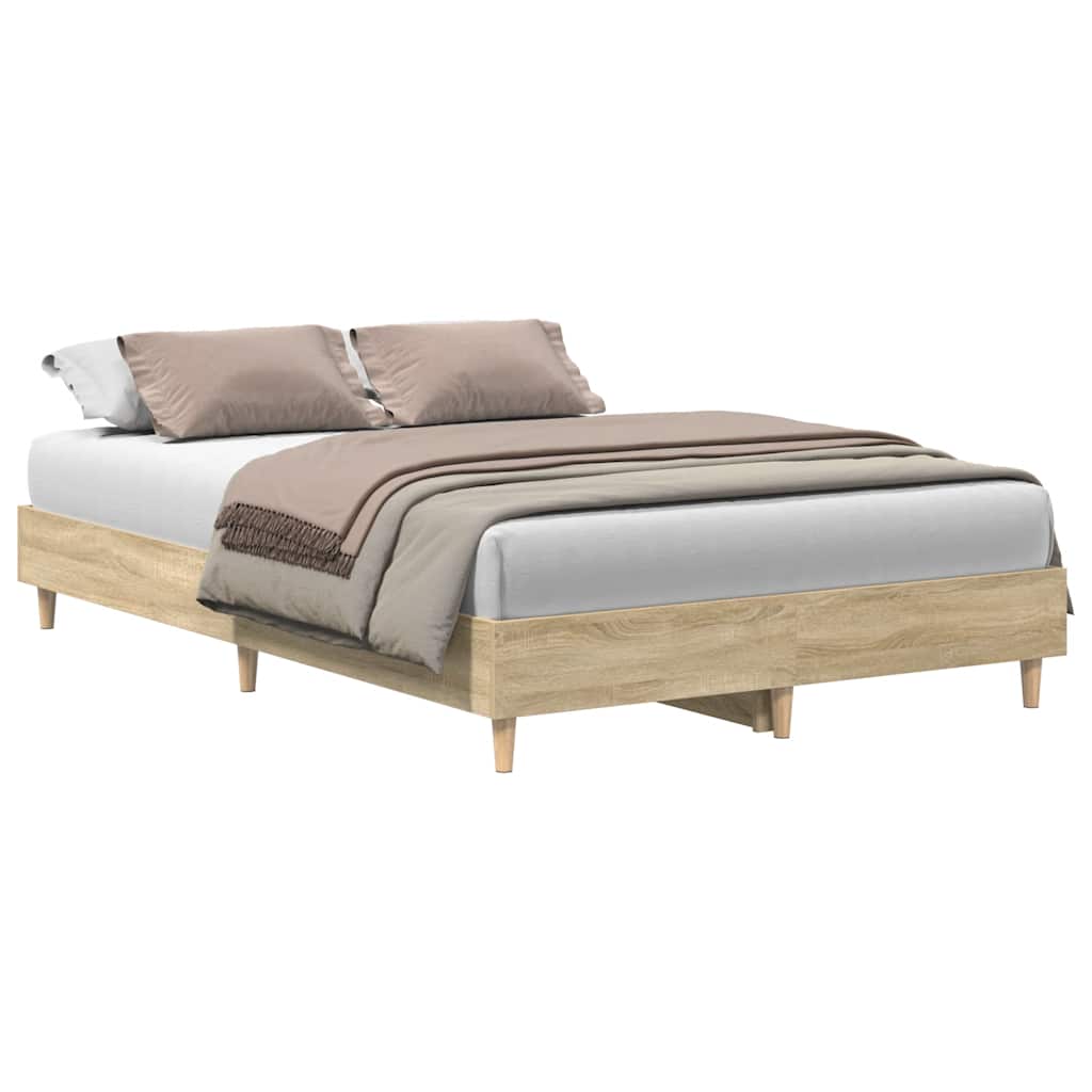 vidaXL Rám postele bez matrace Dub Sonoma 120x200cm Dřevěné konstrukce