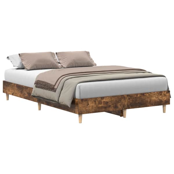 vidaXL voodiraam ilma madratsita, suitsutatud tamm 120x200 cm