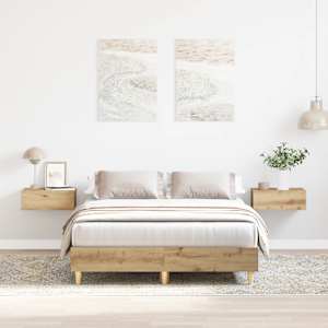 Rám postele bez matrace Artisan Dub 120x200 cm kompozitní dřevo - obrázek 1