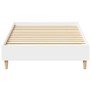 Rám postele bez matrace bílý 100x200 cm Dřevěné konstrukce - obrázek 5