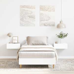 Rám postele bez matrace bílý 100x200 cm Dřevěné konstrukce - obrázek 1
