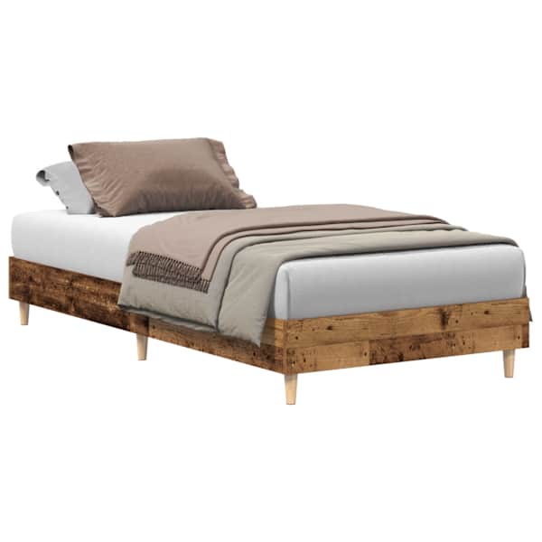 vidaXL voodiraam ilma madratsita, vana puit 100x200 cm, tehispuit