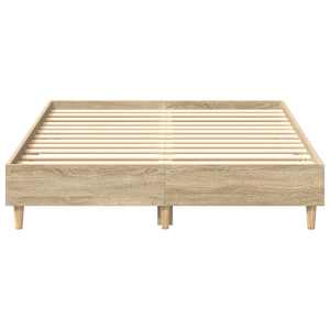 Rám postele bez matrace Dub Sonoma 140x190cm Dřevěné konstrukce - obrázek 5