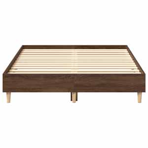 Rám postele bez matrace Hnědý dub 135x190 cm kompozitní dřevo - obrázek 5