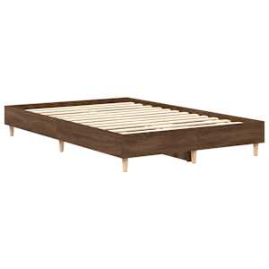Rám postele bez matrace Hnědý dub 135x190 cm kompozitní dřevo - obrázek 7