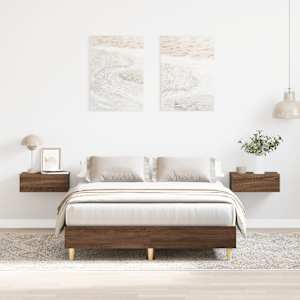 Rám postele bez matrace Hnědý dub 135x190 cm kompozitní dřevo - obrázek 1
