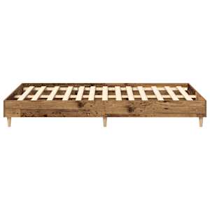 Rám postele bez matrace Staré dřevo 135x190 cm kompozitní dřevo - obrázek 6